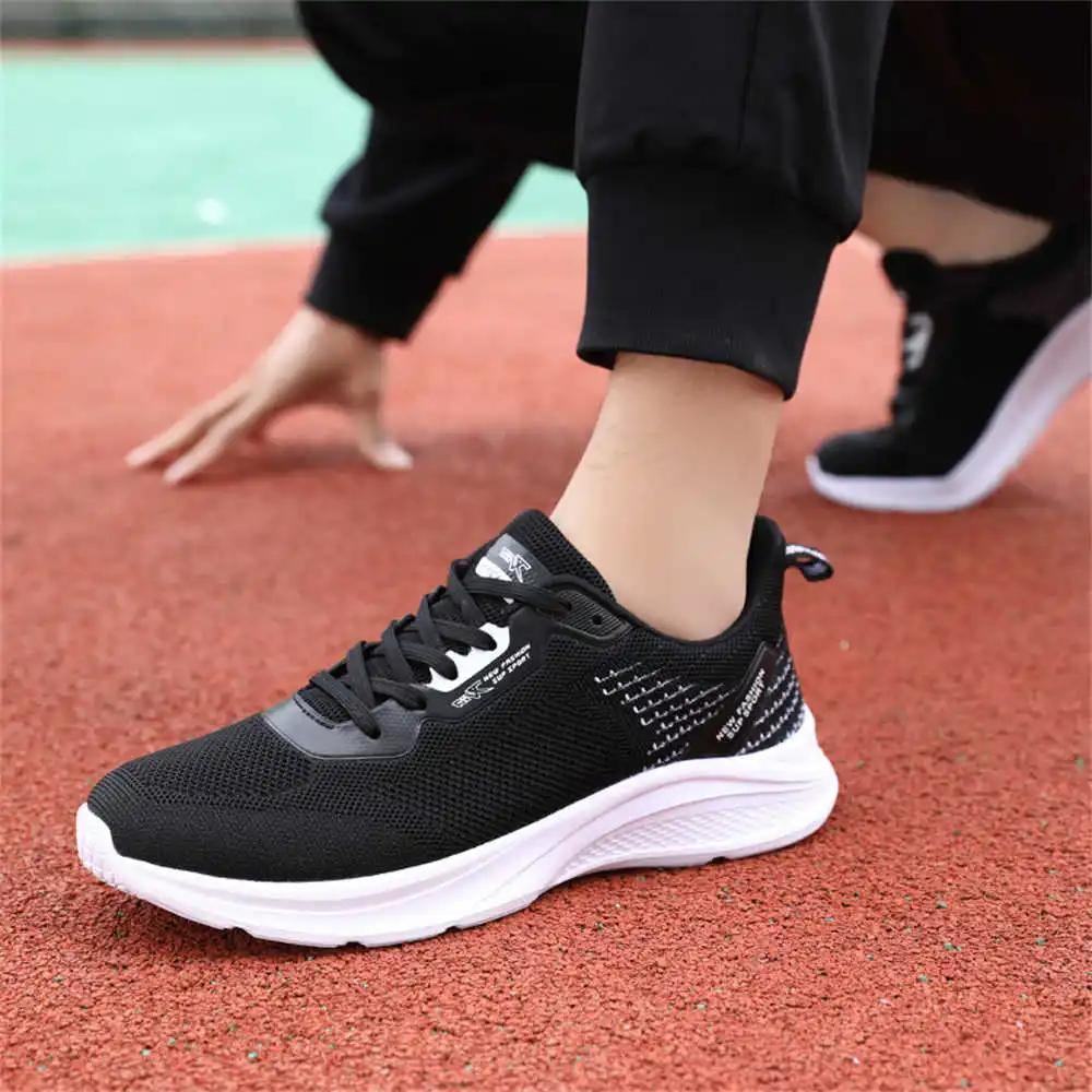 FashionBlack Round Nose Man's Sports Basketball Black School Shoes Basketball Sneakers 48 Size Loafersy Exercise New Season