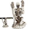 Creative Makeup Brush Holder Durable Skull Pen Display Gothic Skull Pen Holder  Party Decoration