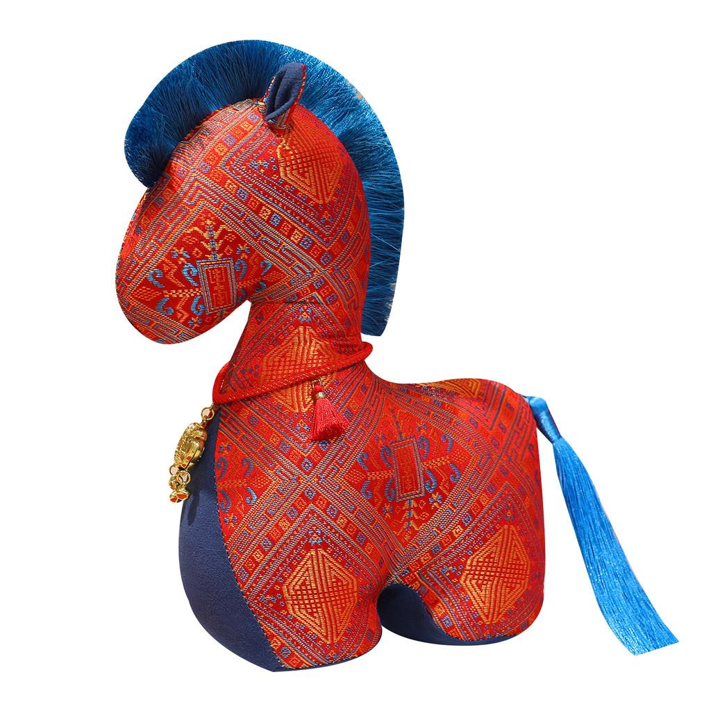 Year Of The Horse Character Plush Doll With Necklace And Tassel Decorations For Gift Giving