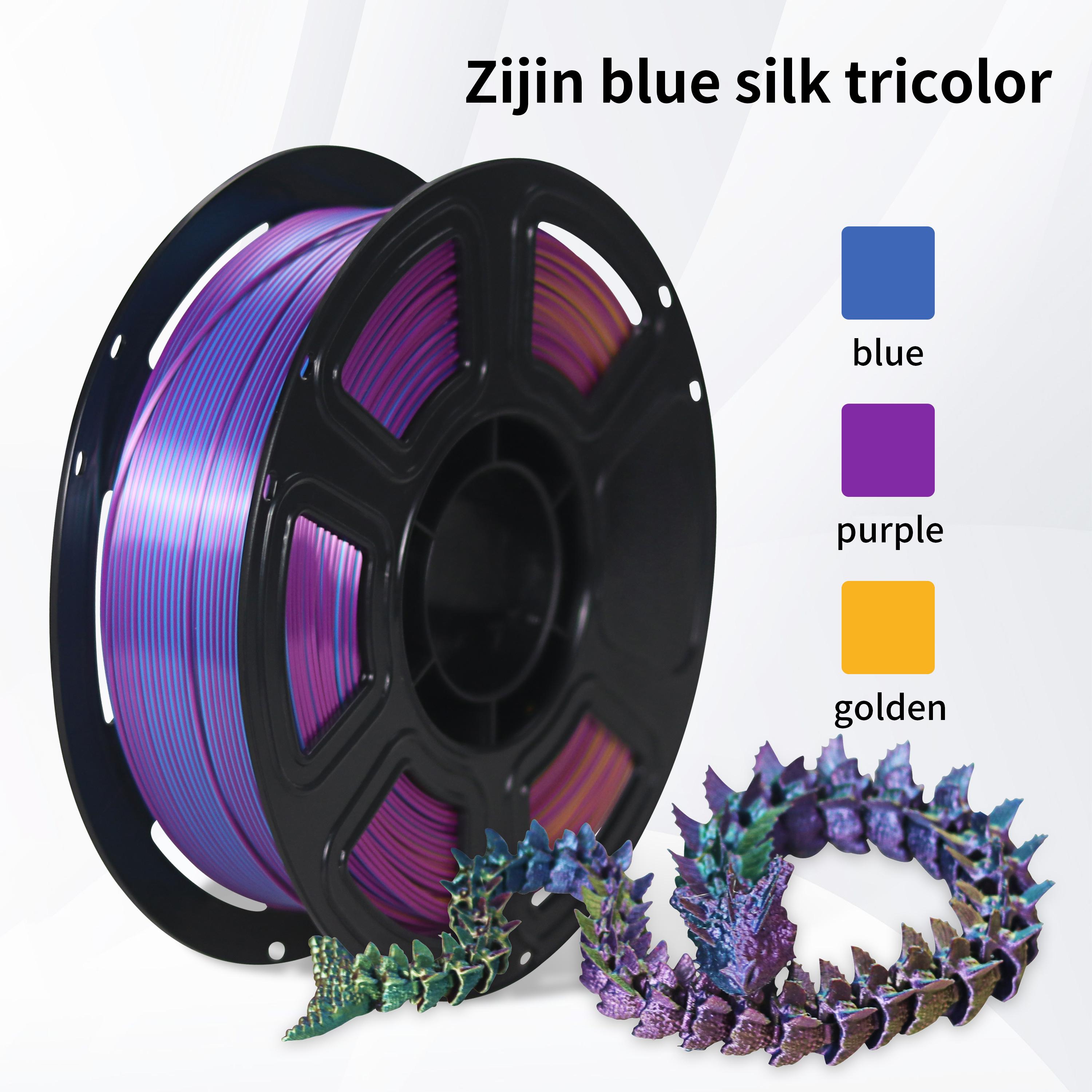 Lisengy 1.75mm 1KG 3D Printer Filament Three Color Gradual Change PLA Filament Silk Tri-color Filament