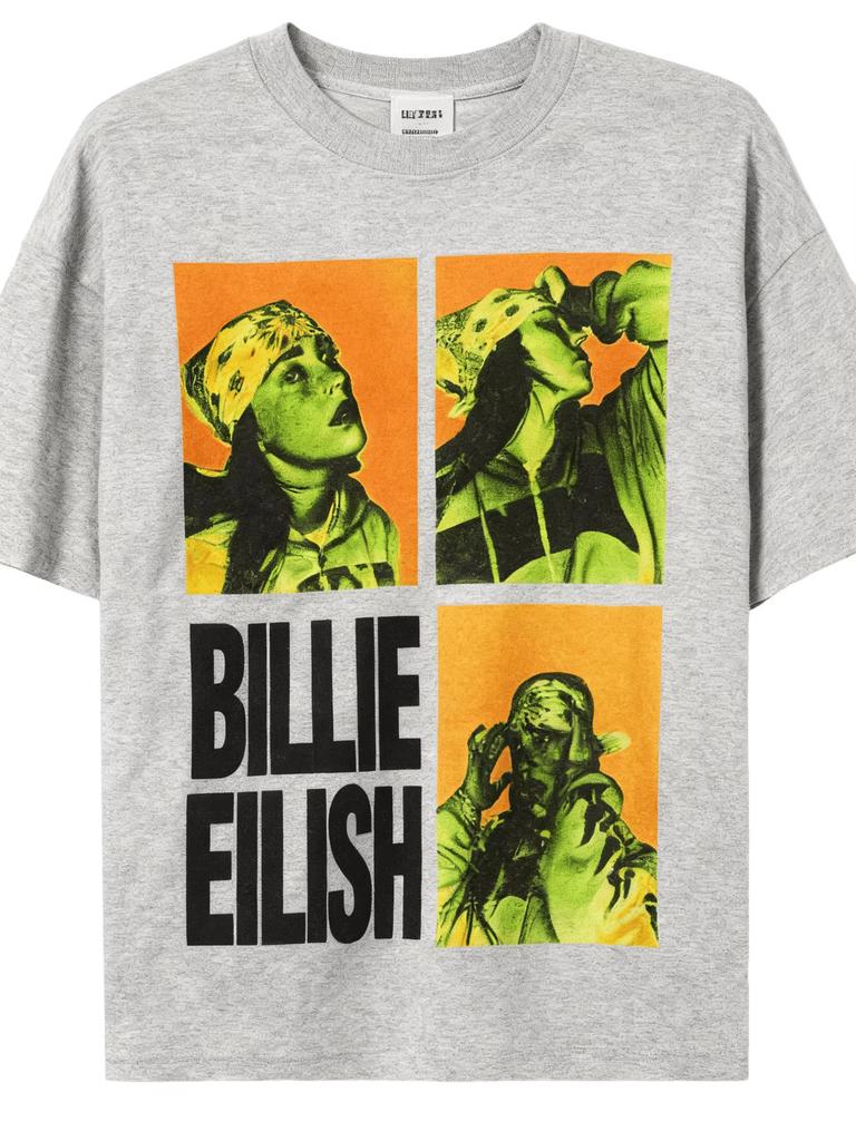 Billie Eilish Bandana Portrait Printed Casual Fashion Summer Tshirt for Men and Women Loose Oversized Retro Cotton Tshirt 2026