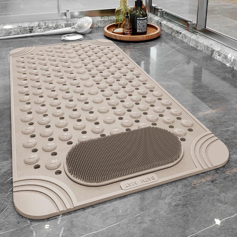 Qiqi Home Non-Slip PVC Bathroom Shower Mat 36x70cm бежевый