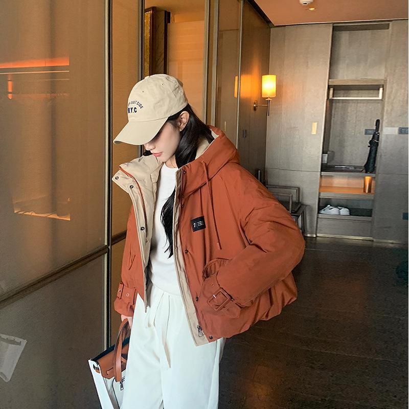 

Новая куртка спецодежды для женщин, корейская свободная куртка с хлопковой подкладкой, утолщенная куртка с хлопковой подкладкой для невысоких людей, студенческая одежда XXL