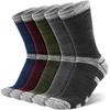 HASOME Thick for and Outdoor Prevents Foot Prevents and Warms the Perfect for Everyday Wear In and Sizes Men's 5-Pair Socks, Mid-Length, Hiking,