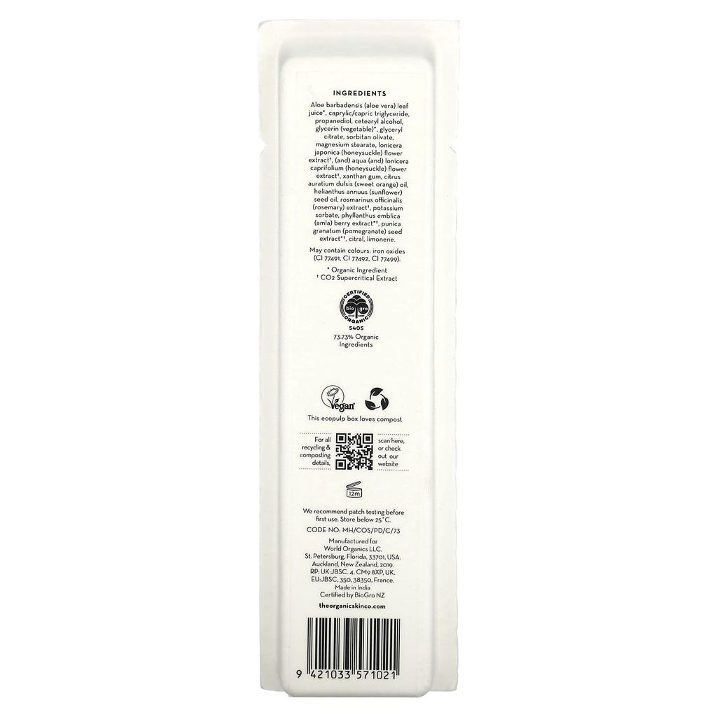 The Organic Skin Co. Prim and Prime Primer, Rose Gold, 60Ml(2Fl Oz)