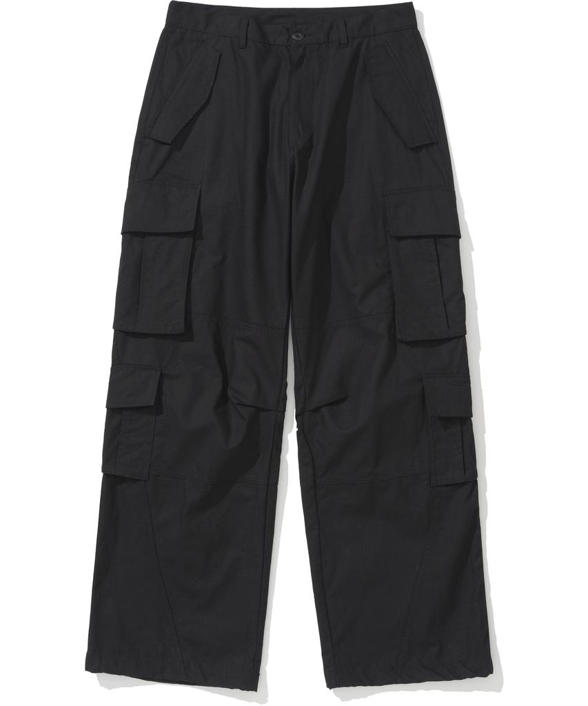 NOT4NERD Ripstop Multi Pocket Semi Wide Pants - Black