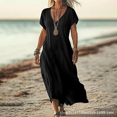 New loose holiday style casual dress summer