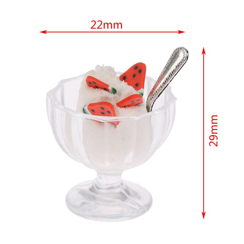 

1/2Pcs Drink Ice Cream Cups Cocktail Glass Model Pretend Play Small Food Fit Play House Plaything Doll Accessories Dollhouse Miniature