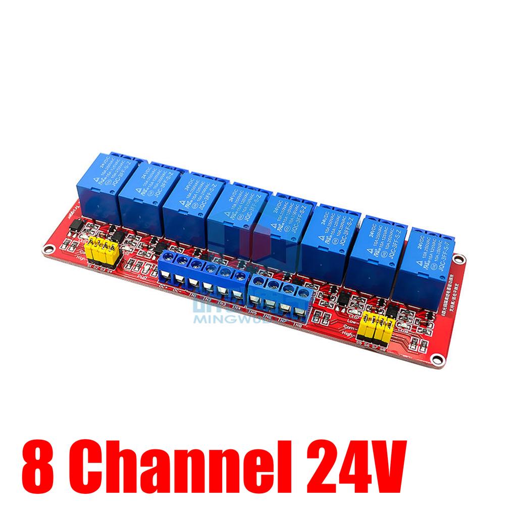 High/Low Level Trigger Relay Module 1 2 4 8 Channel 5V 12V 24V Home Intelligent Control Module With Optocoupler Isolation Output