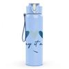 1PC One Day At A Time Hearts Art 750ml Color Plastic Sports Water Bottle Leakproof Flip Straw Lid Suitable for Sports Office Home Use