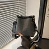 Stylish Fall Bucket Bag Sparkling Rhinestones Fashionable Commuter Shoulder Bag In Black Silver And Colorful Options