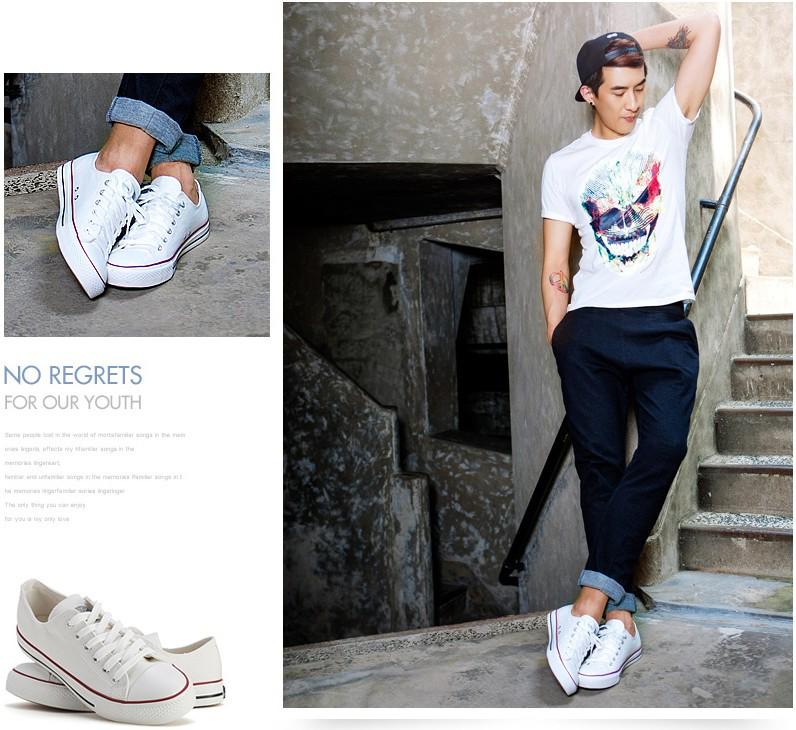 HuiLi Unisex Black & White Low-Top Canvas Sneakers for Sports & Casual Wear