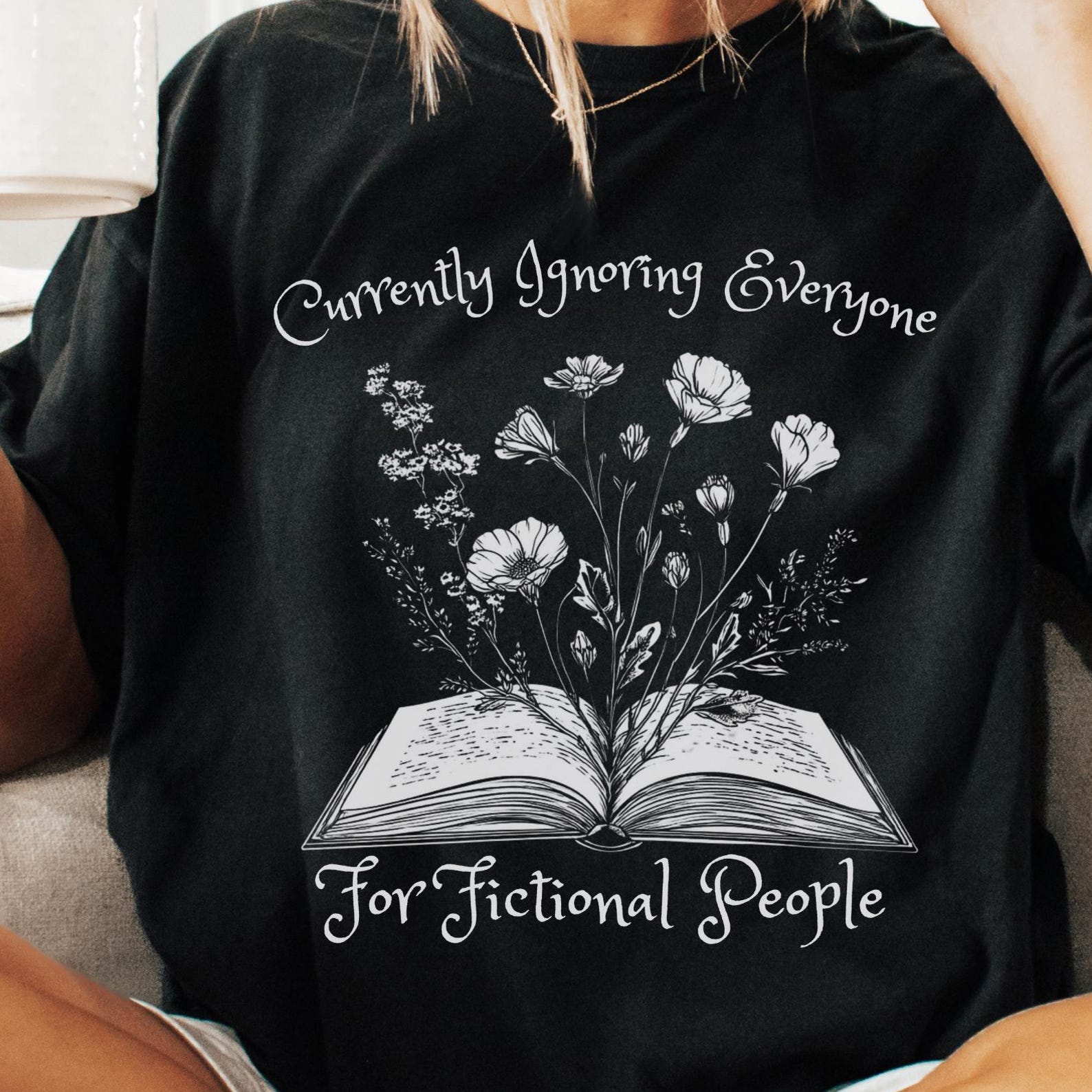 Booktrovert Tee Antisocial Book Club Floral Reading Apparel Introvert Librarian Gift 2XL