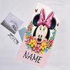 1pc Minnie12 Beach Towel with Custom Name, Beach/Swimming/Bath/Picnic/Camping Towel, Suitable for Seaside Beaches