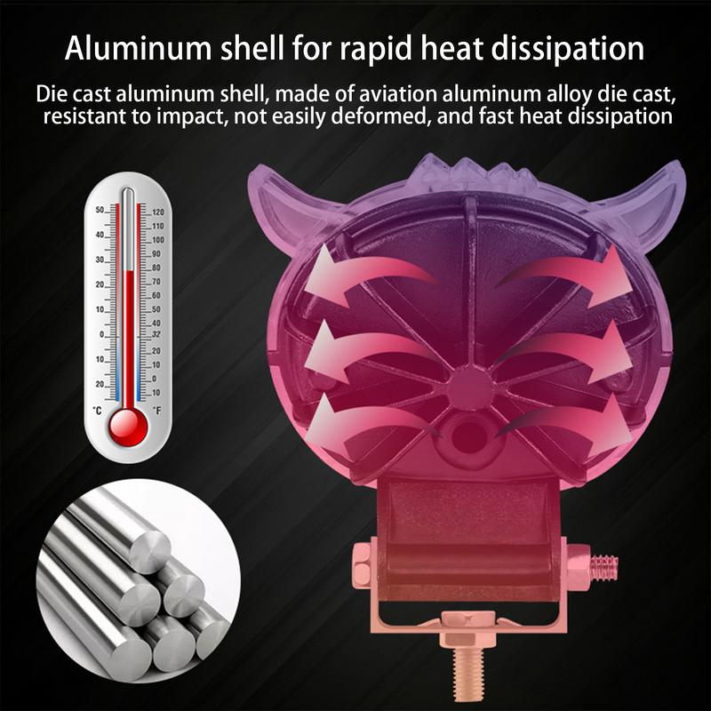 Owl Motorcycle Spotlights IP67 Waterproof Motorcycle Fog Lights High and Low Beam Motorcycle Headlight 6000LM Owl Spotlight for