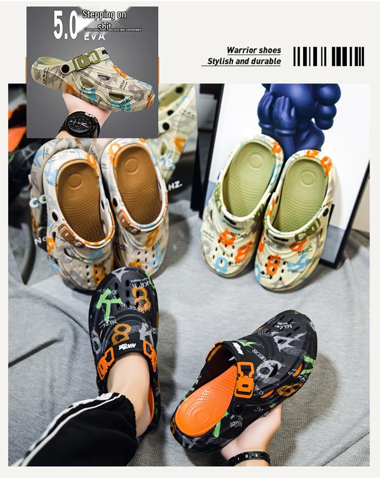 Men's Plus Size Summer Beach Sandals: Non-Slip, Dual-Use, Casual Slip-On Shoes