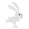 Metal Rabbit Emblem Decal, Car Bunny Bumper Sticker - Animal Cute Metal Adhesive Decoration