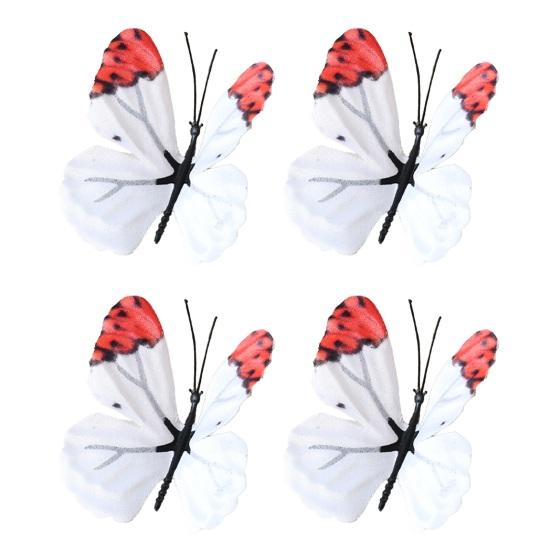 4 Pcs 3D Butterfly Wall Stickers Colorful Butterflies Wall Decal Removable Wall Art Murals for DIY Crafts Home Office Party Bedroom Decoration