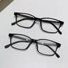 2PCS Men's Ultra Light Full Frame Reading Glasses Retro Square Full Frame Hyperopia Glasses Anti Blue Light Glasses for Men