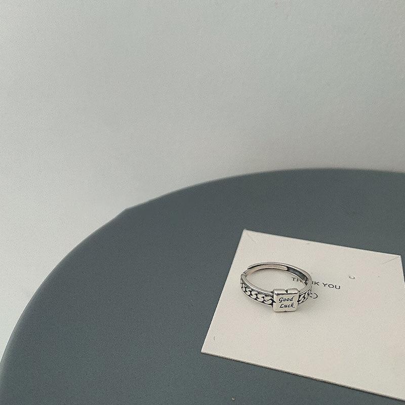 

Highquality Copper Adjustable Ring Featuring Stylish Geometric Design Letter