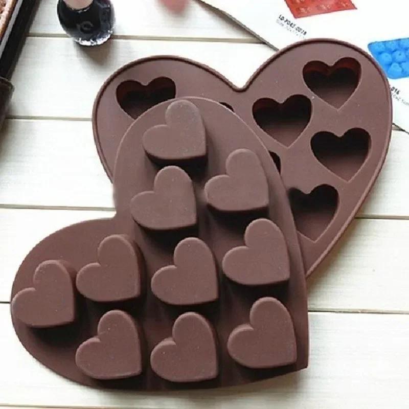 Love Heart Shaped Silicone Molds Fondant Cake Chocolate Mold Baking Tools