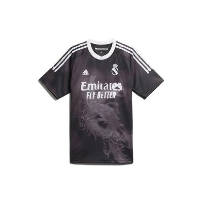 adidas Real Madrid Human Race Jersey Black/White Men Streetwear GJ9110