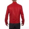 Stylish Jacket RED Men's Genuine Lambskin Soft Leather Handmade Casual Biker