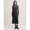 JUZUI Women's Elegant Pleated A-line Long Skirt