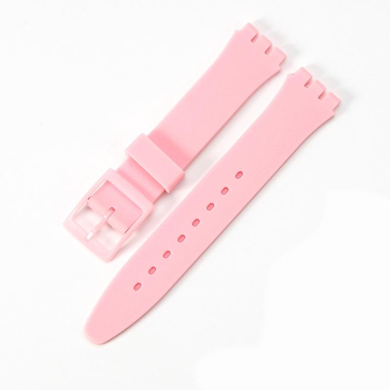 Silicone Unisex Sport Strap Classic Watch Band For Swatch Jelly Skin 19mm 17mm