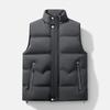 Mens Thick Warm Cotton Vest Winter Loose Fit Sleeveless Puffer Gilet With Stand Collar Outdoor Casual Wear