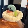 Cute Little Bird Plush Toy Kingfisher and Tit Figurine Ornament 11cm PP Cotton Filled Perfect Qixi Festival Gift for Girls