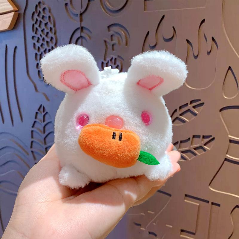 Creative Cartoon Bunny Plush Keychain Hanger Student Schoolbag Pendant Cute Keychain Small Gift