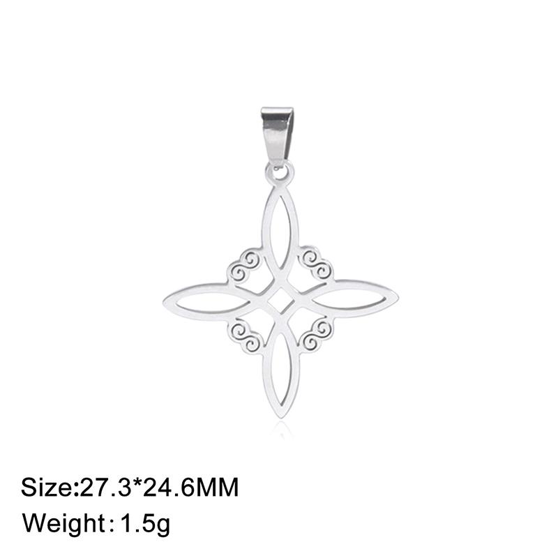 Witch Knot Pendant Stainless Steel Celtic Knots Charms For Necklace Jewelry Making Diy Accessories Witchcraft Amulet Gifts