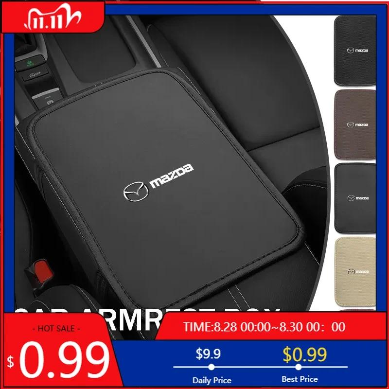 2025 Hot Car Armsteun Box Beschermhoes Middenconsole Kussenhoes voor Mazda Atenza Demio CX3 CX5 CX7 CX30 MX3 MX5 Speed ​​MPE M