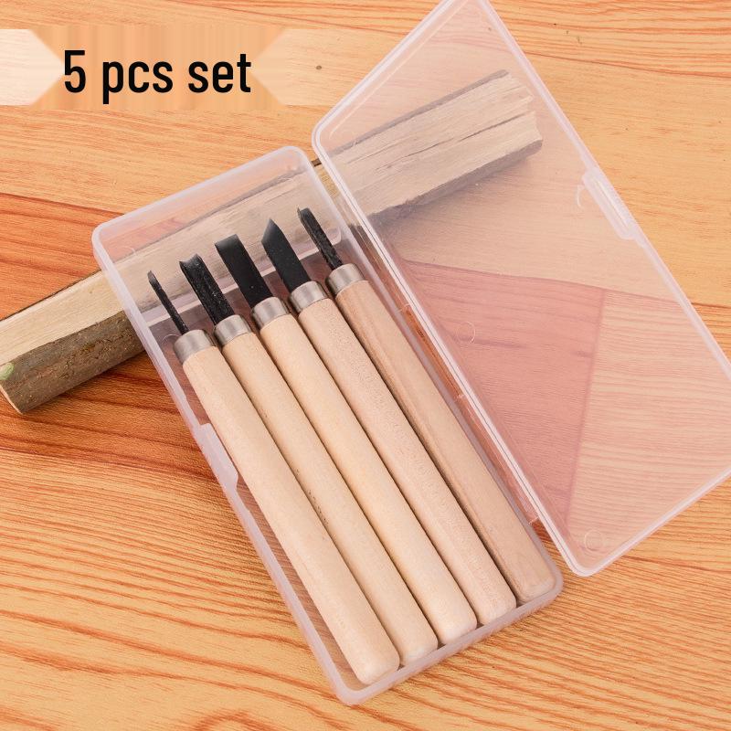 Comprehensive Wood Carving & Stamp Set: Includes Hand-Carved Knives, Carpenter Tools, and Carving Materials for Wood, Rubber, and Plaster.