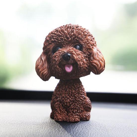 Lovely Swinging Head Puppy Car Simulation Dog Dashboard Interior Ornament Gift