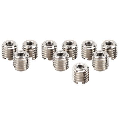 10 Stück Gewindeeinsatz-Set Reduziermutter 303 Edelstahl Innengewinde M4x0.7 Außengewinde M8x1.25 0.3in Länge