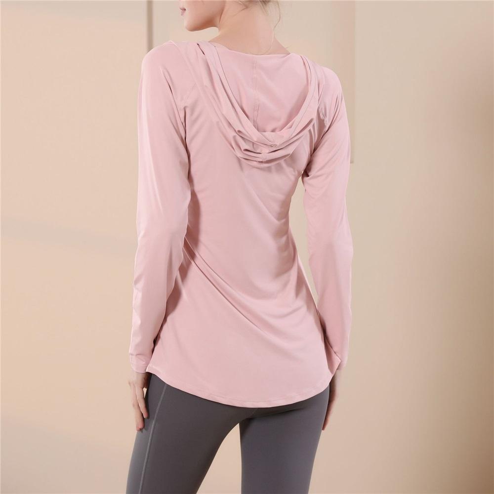 Yoga Clothes, Sports Tops, Women's Autumn And Winter Casual Loose Fit Slimming Hoodie, Long Sleeved Quick Drying Hooded Running And Fitness Sweatshirt