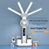 UOSU LED Eye-Protection Desk Lamp with Fan & Clock