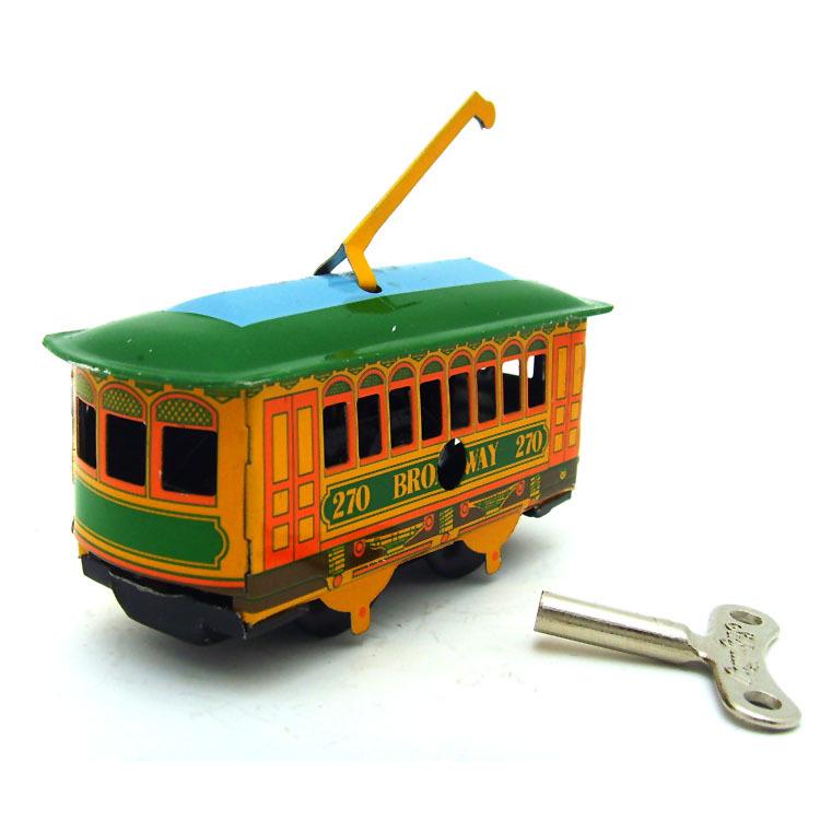 Vintage Tram Photography Props and Retro Bar Ornaments Tin Toys MS268