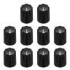 Uxcell 10pcs Guitar Effects Pedal Knob Electric Guitar Amplifier Bass Volume Hole Outer Black Inserts, Knobs, Knobs, Guitar, Control, Plastic, 6.4mm