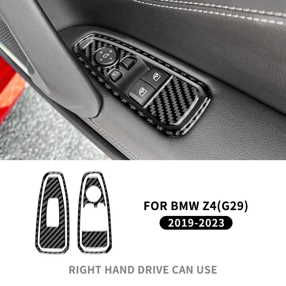 Carbon Fiber Switch Cover Trim for BMW Z4 G29 2019-2023 Interior Accessories