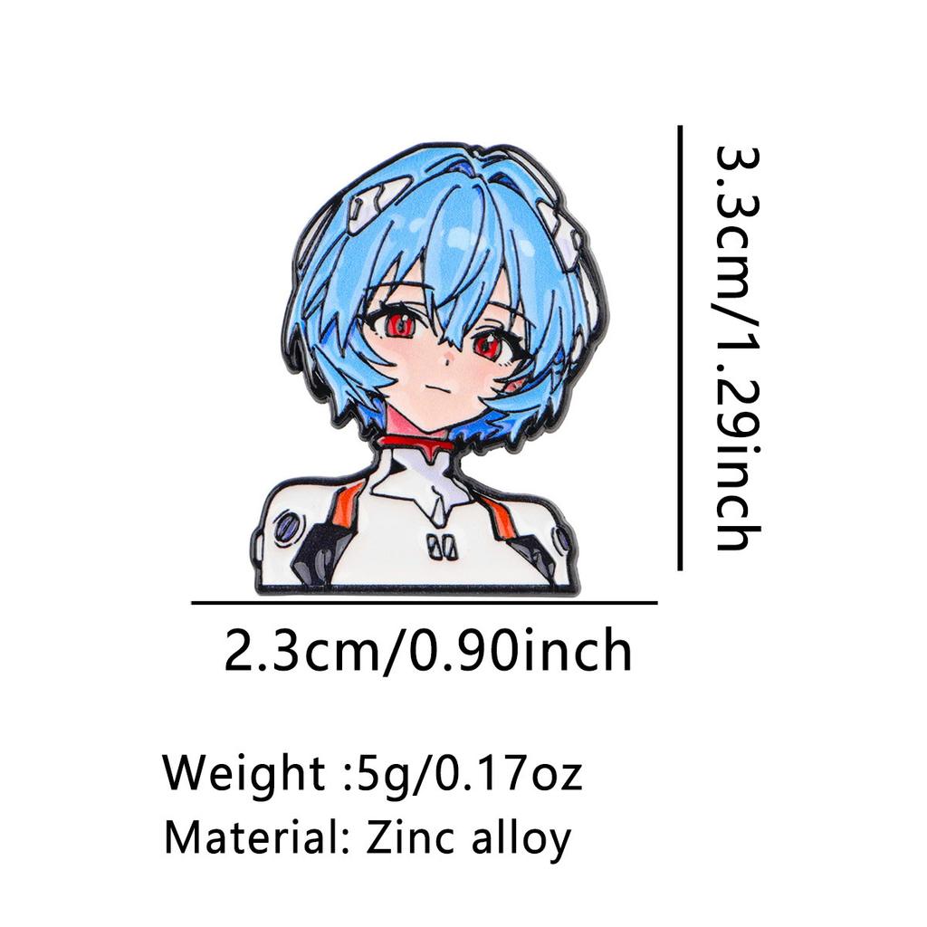 Evangelion Enamel Pins Anime Hina Asuka Figures Brooch Lapel Pin Badge On Backpack Clothing Accessories Fashion Jewelry Gifts