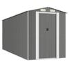 3147442 vidaXL Abri de jardin Gris clair 192x523x223 cm Acier galvanisé