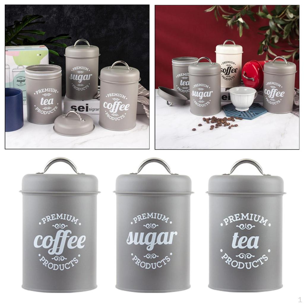 Skladovací dózy, 3 kusy, káva, čaj, dózy na cukr