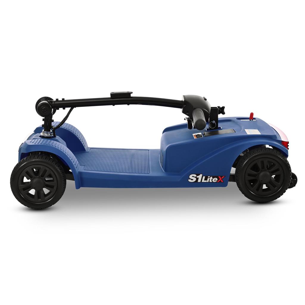 Foldable Electric Scooter for Disabled People, 250W, Large Battery 12AH Blue