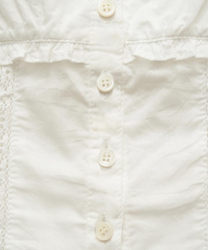 Deobanes Rosalié Lace Smocked Blouse_White