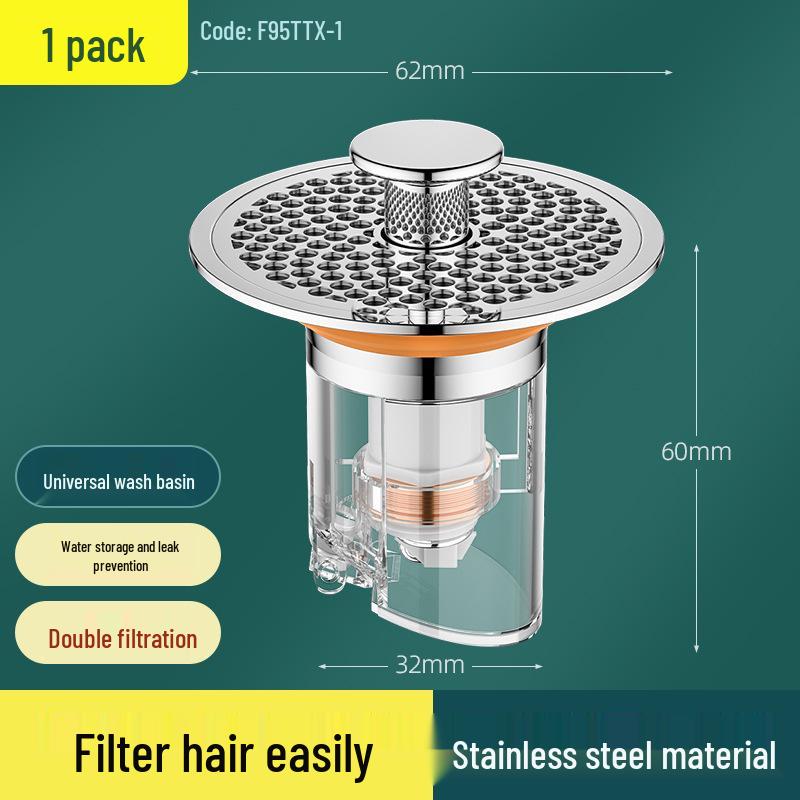 Anti-Odor Pop-Up Drain Stopper for Washbasin