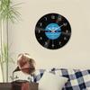 Retro Styles Reverse Running Time Wall Clock 12Inch Quiet Movement Vinyls Record Wall Clock for Living Room Decoration