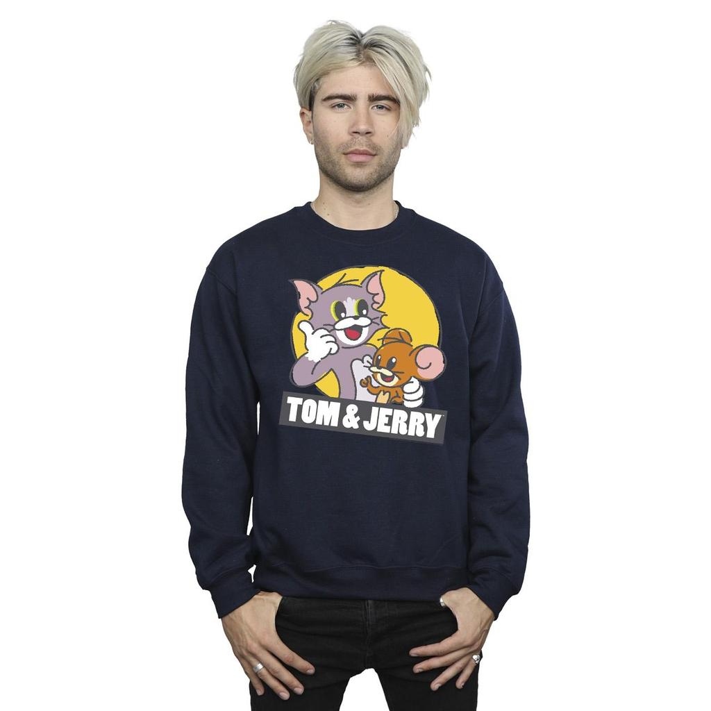 Tom And Jerry Mens Sketch Logo Sweatshirt